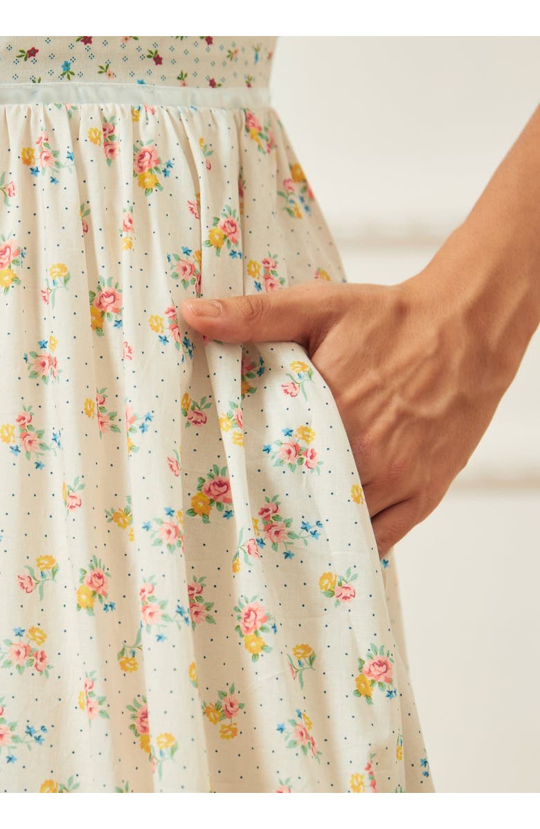 ModCloth Reyna Lace-Up Maxi Sundress, ModCloth x Gunne Sax, Alternate, color, Mia Bouquet