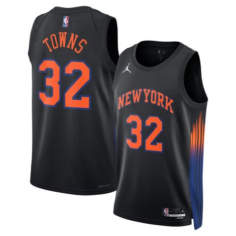 Unisex Jordan Brand Karl-Anthony Towns Black New York Knicks Swingman Jersey - Statement Edition