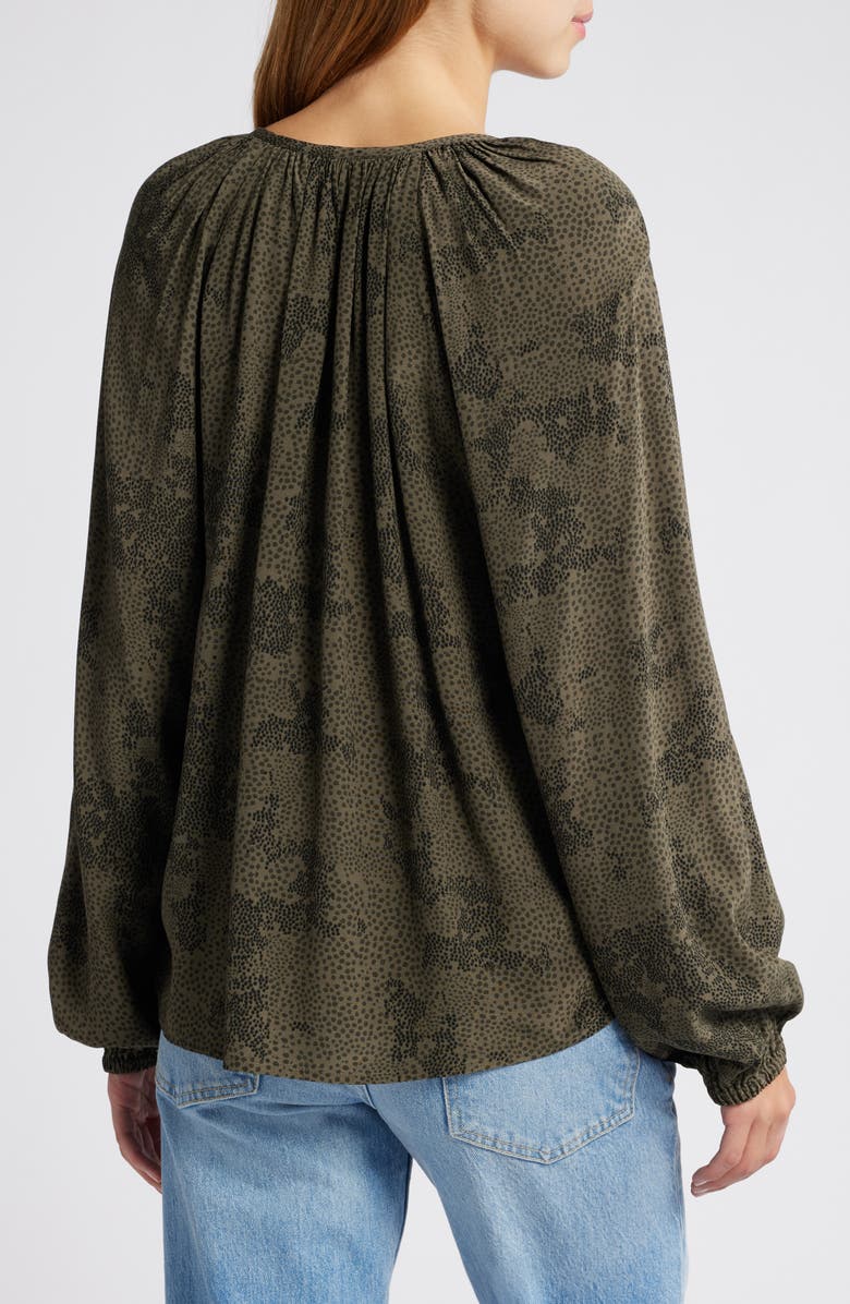 Rails Indi Print Top, Alternate, color, Olive Pebble