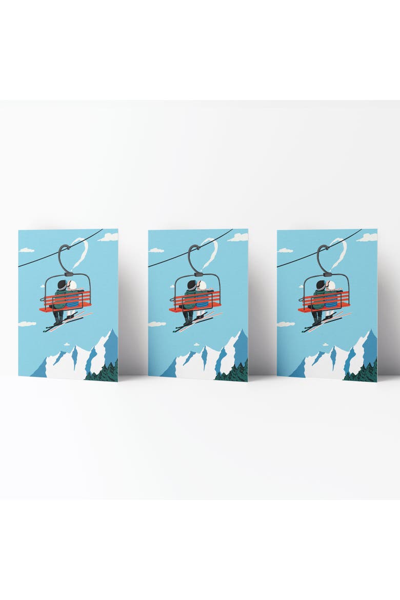 Love/Friendship Greeting Cards "Ski Love", Main, color, Multi-Pack