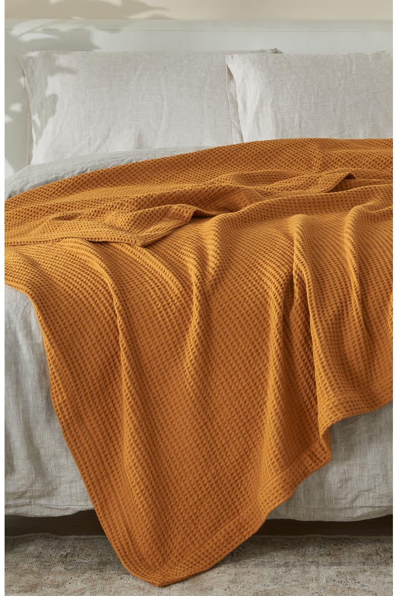 Cotton Waffle Weave Blanket, Alternate, color, BRONZE