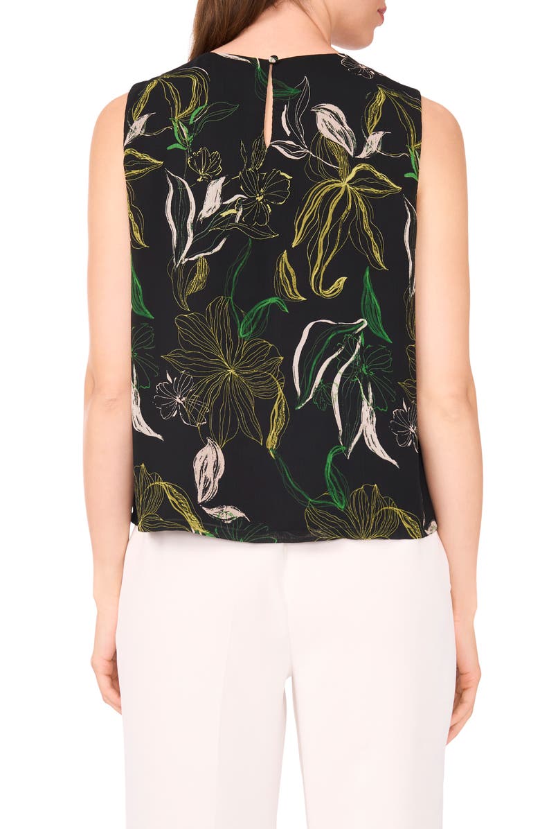 Halogen<sup>®</sup> Gathered Neck Sleeveless Shell, Alternate, color, Rich Black