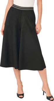 Halogen® Faux Suede Wide Leg Culotte Pants