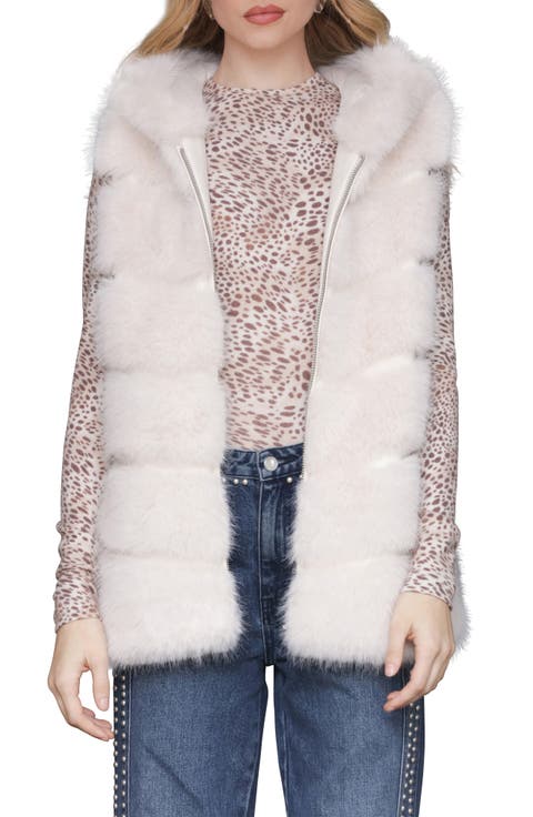 トップス ESMOK A line fur vest beige FAUX FUR VEST - Light beige | ZARA United States