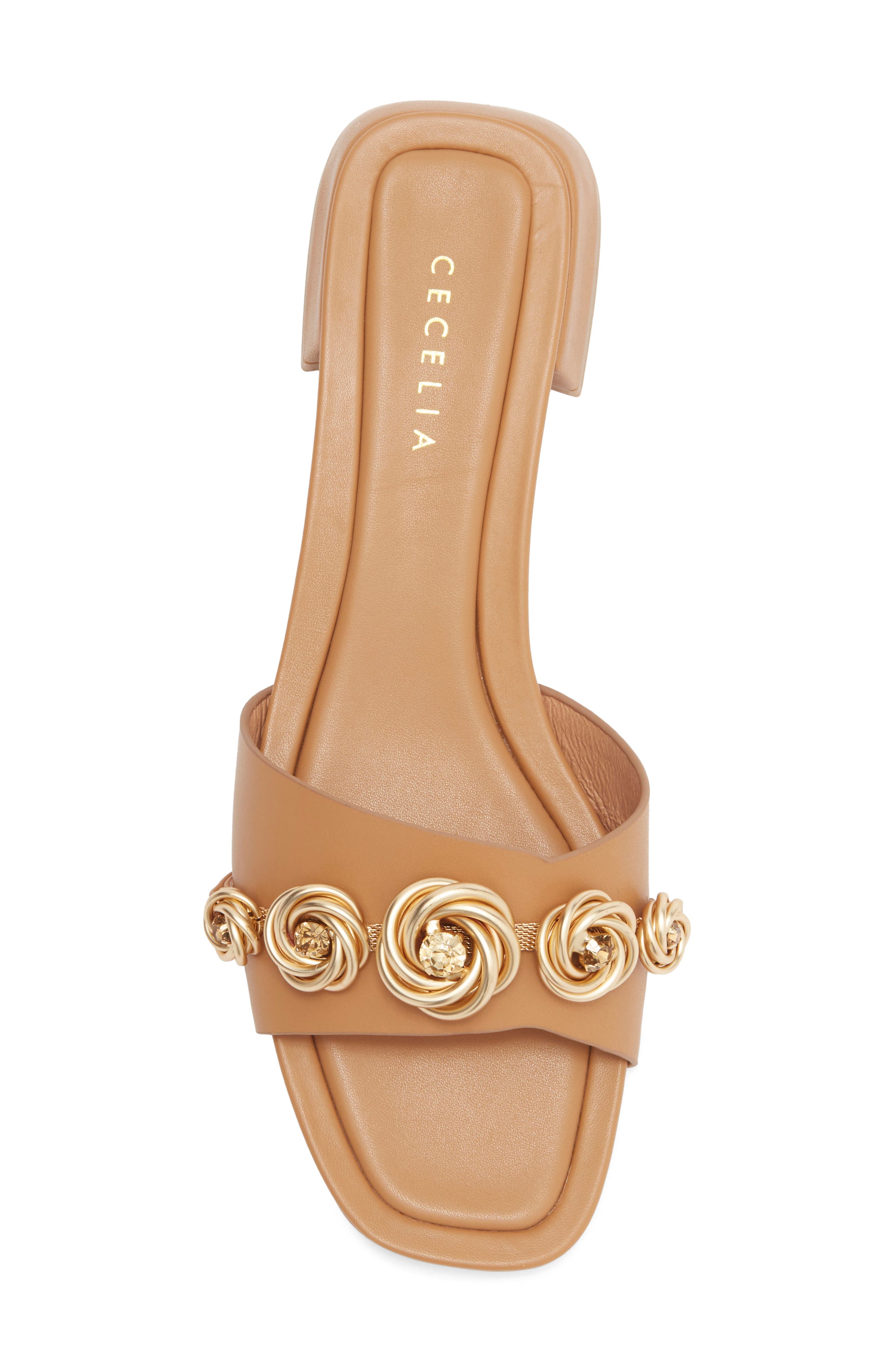 Cecelia New York Bonnie Slide Sandal, Alternate, color, Gold Rose