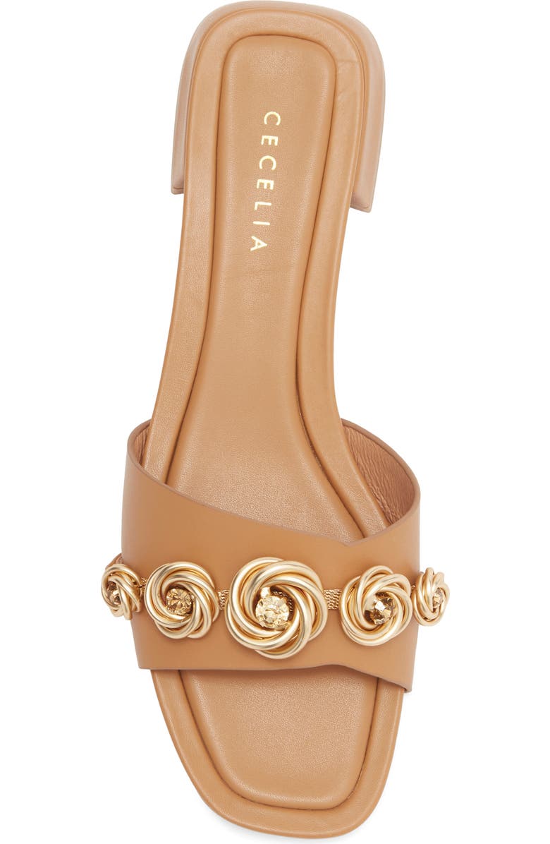 Cecelia New York Bonnie Slide Sandal, Alternate, color, Gold Rose