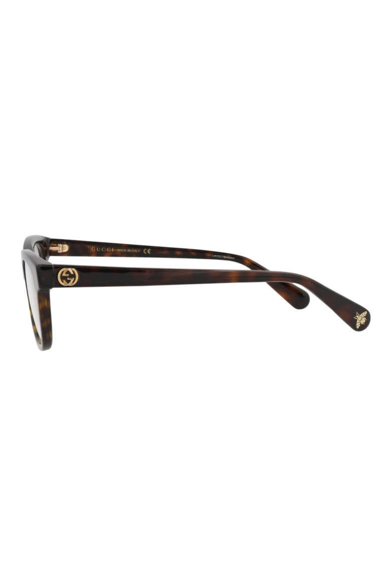 51mm Rectangle Optical Glasses, Alternate, color, HAVANA HAVANA TRANSPARENT