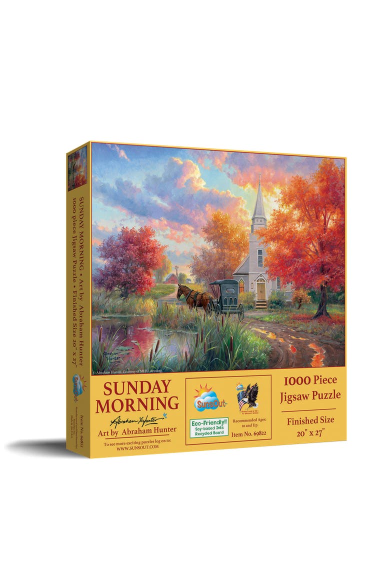 Sunday Morning 1000 piece Jigsaw Puzzle for Adults, Main, color, Multicolor