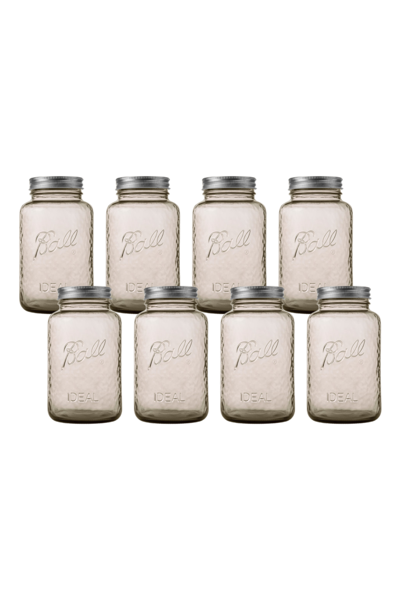 Vintage Glass Mason Jars, 32 Ounce, Pack of 8, Main, color, Sand