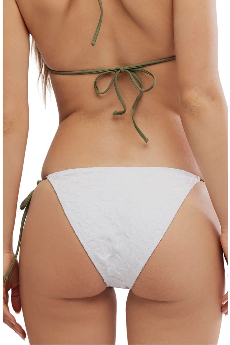 Mika Side Tie Bikini Bottoms, Alternate, color, WHITE
