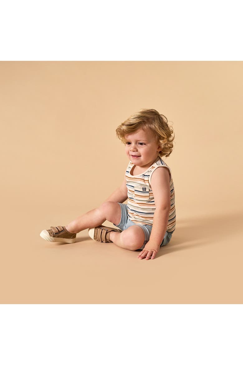 Coordinating 4-Pack Bodysuit & Shorts Set, Alternate, color, Stripes