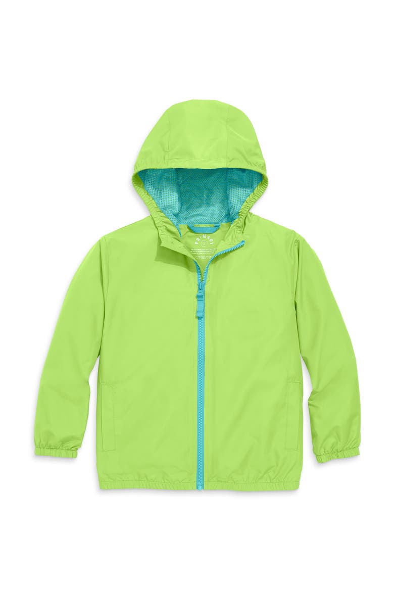 Kids Packable Windbreaker, Main, color, Lime