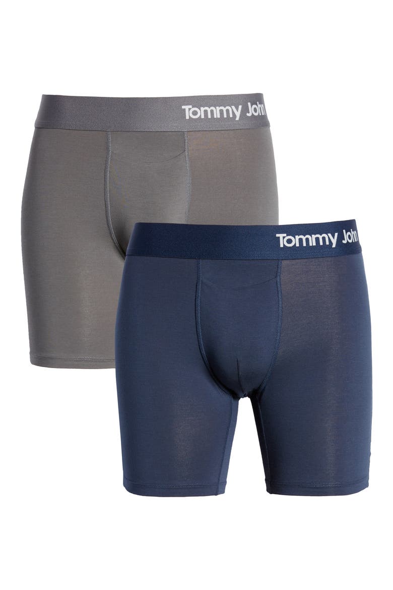 2-Pack Cool Cotton 6-Inch Boxer Briefs, Main, color, IRON GREY/ NAVY