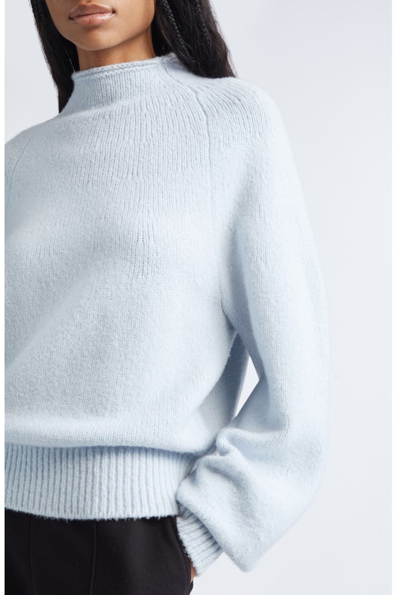 Cashmere Blend Funnel Neck Sweater, Alternate, color, LIGHT BLUE