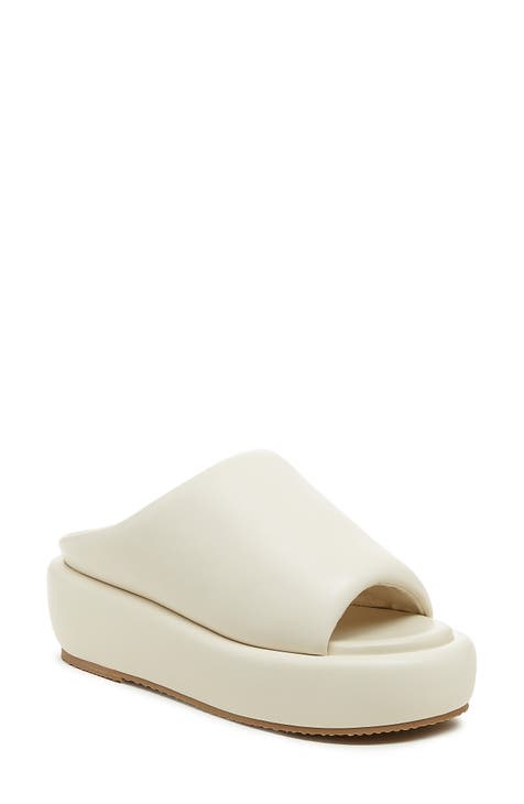 Women s Ivory Slide Sandals Nordstrom