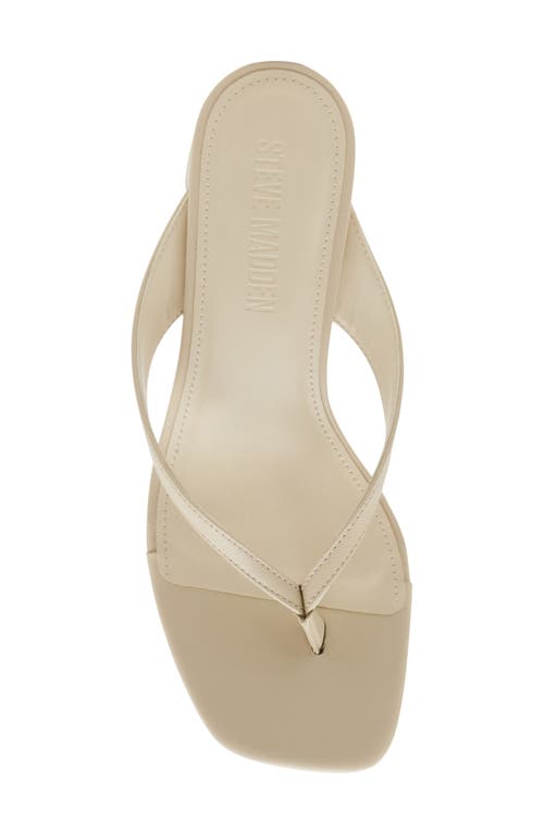 Steve Madden Dodie Block Heel Sandal In Bone Leather