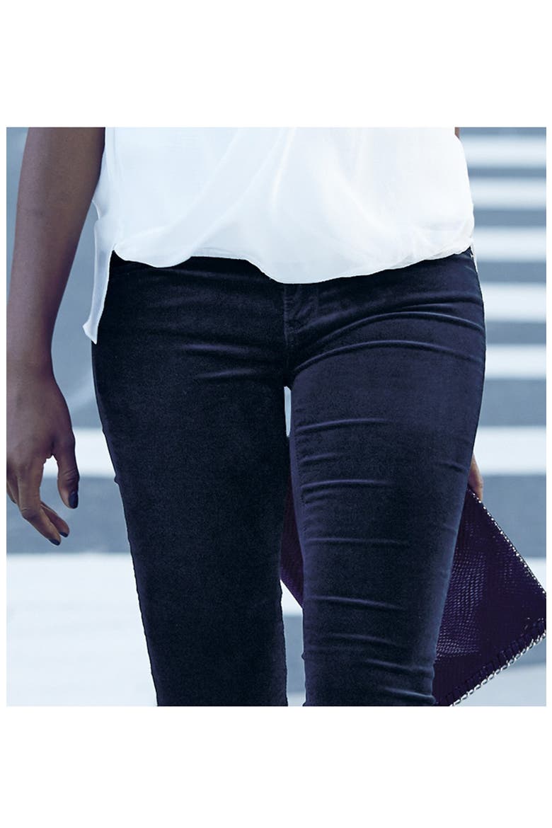 Super Skinny Velvet Leggings, Alternate, color, BLUE NIGHT
