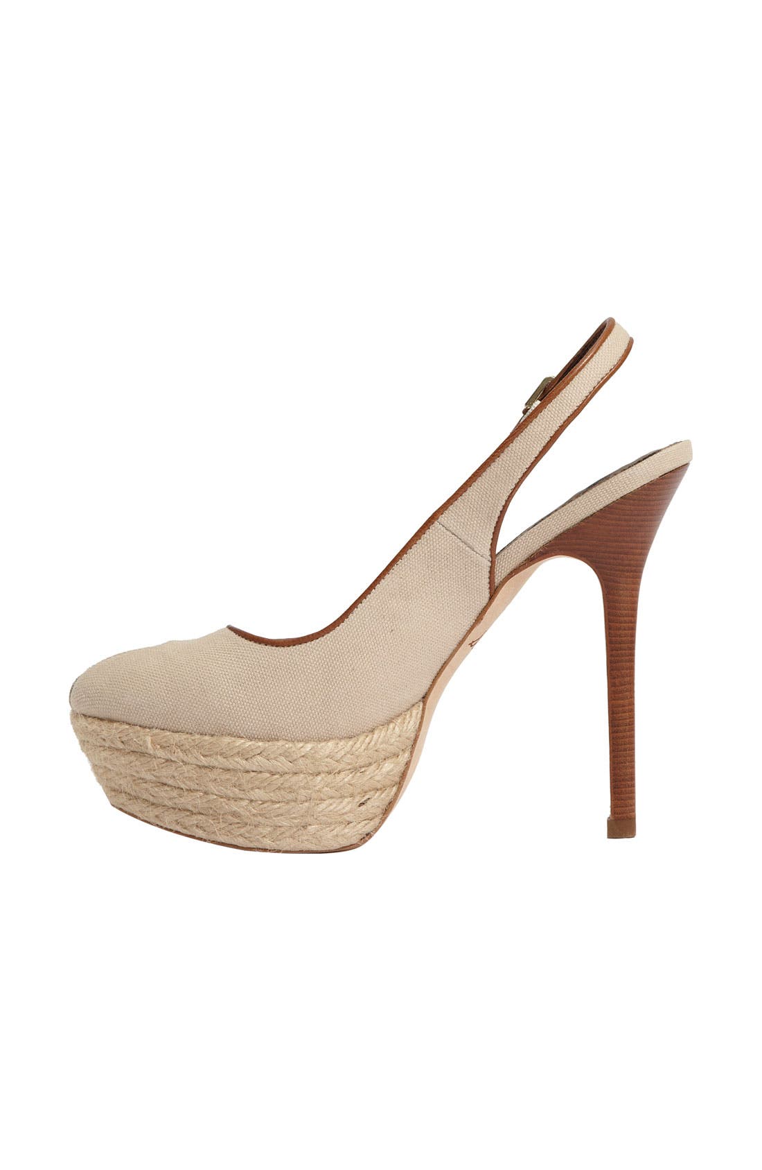 'Novato' Slingback Pump, Alternate, color, SAND CANVAS
