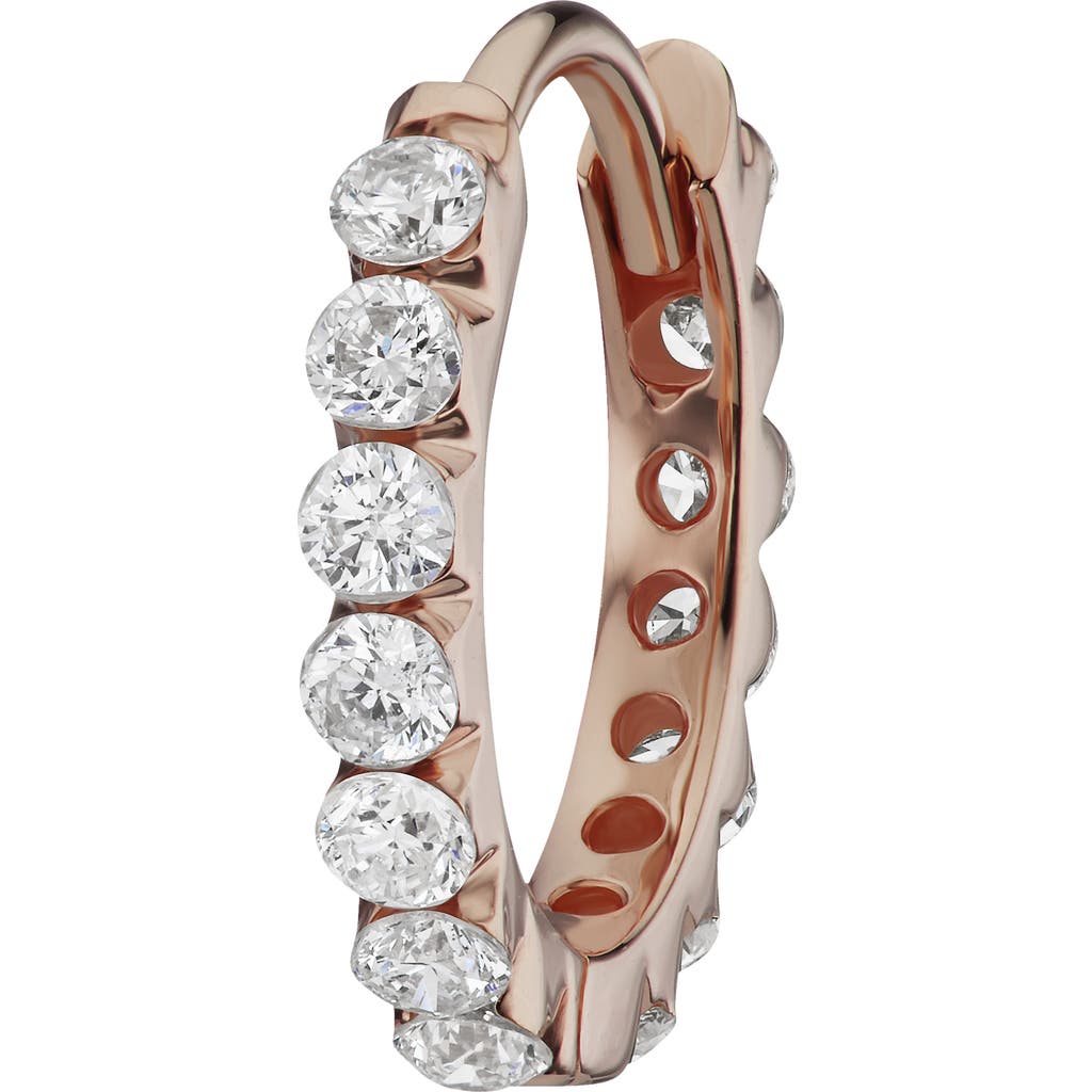 MARIA TASH MARIA TASH INVISIBLE SET DIAMOND SINGLE CLICKER HOOP EARRING