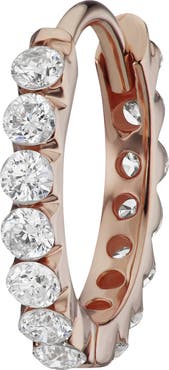 MARIA TASH Invisible Set Diamond Single Clicker Hoop Earring