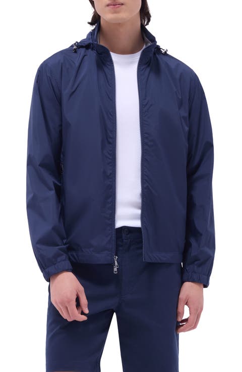 Water Repellent Packable Jacket with Removable Hood