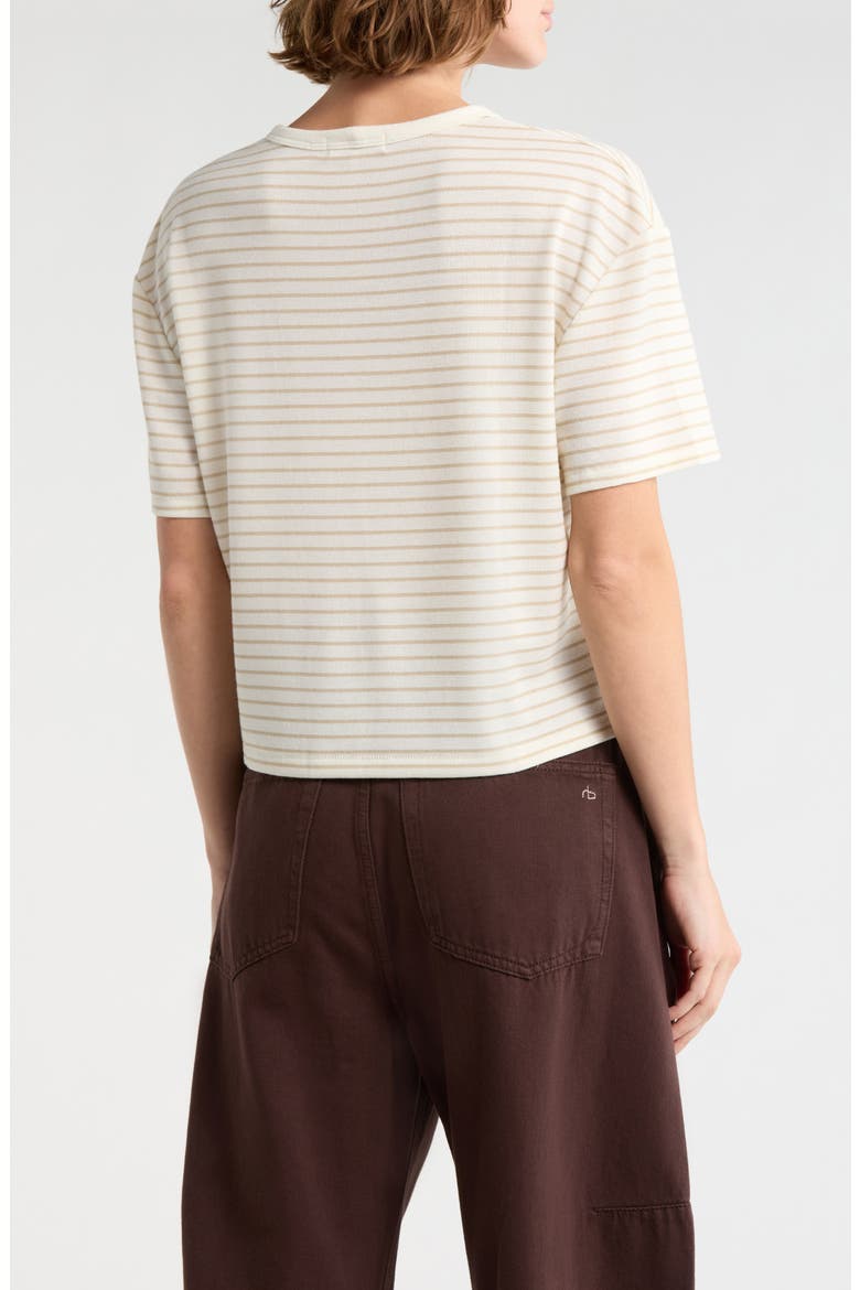 Lea Stripe Boxy Short Sleeve T-Shirt, Alternate, color, SANDSTORM