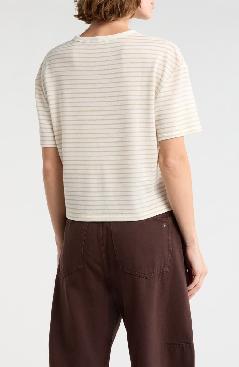 rag & bone Lea Stripe Boxy Short Sleeve T-Shirt, Alternate, color, Sandstorm