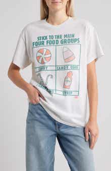 Food Groups Elf Cotton Graphic T-Shirt