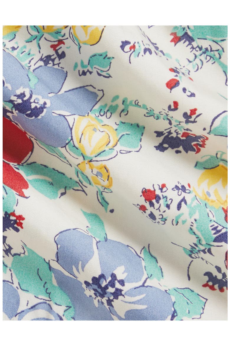 '50s Floral Cotton Poplin Dress with Bloomers, Alternate, color, BLUE MULTI