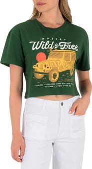 Hurley Wild & Free Boxy Cotton Crop T-Shirt
