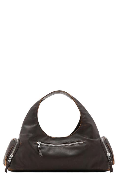 Faux Leather Shoulder Bag
