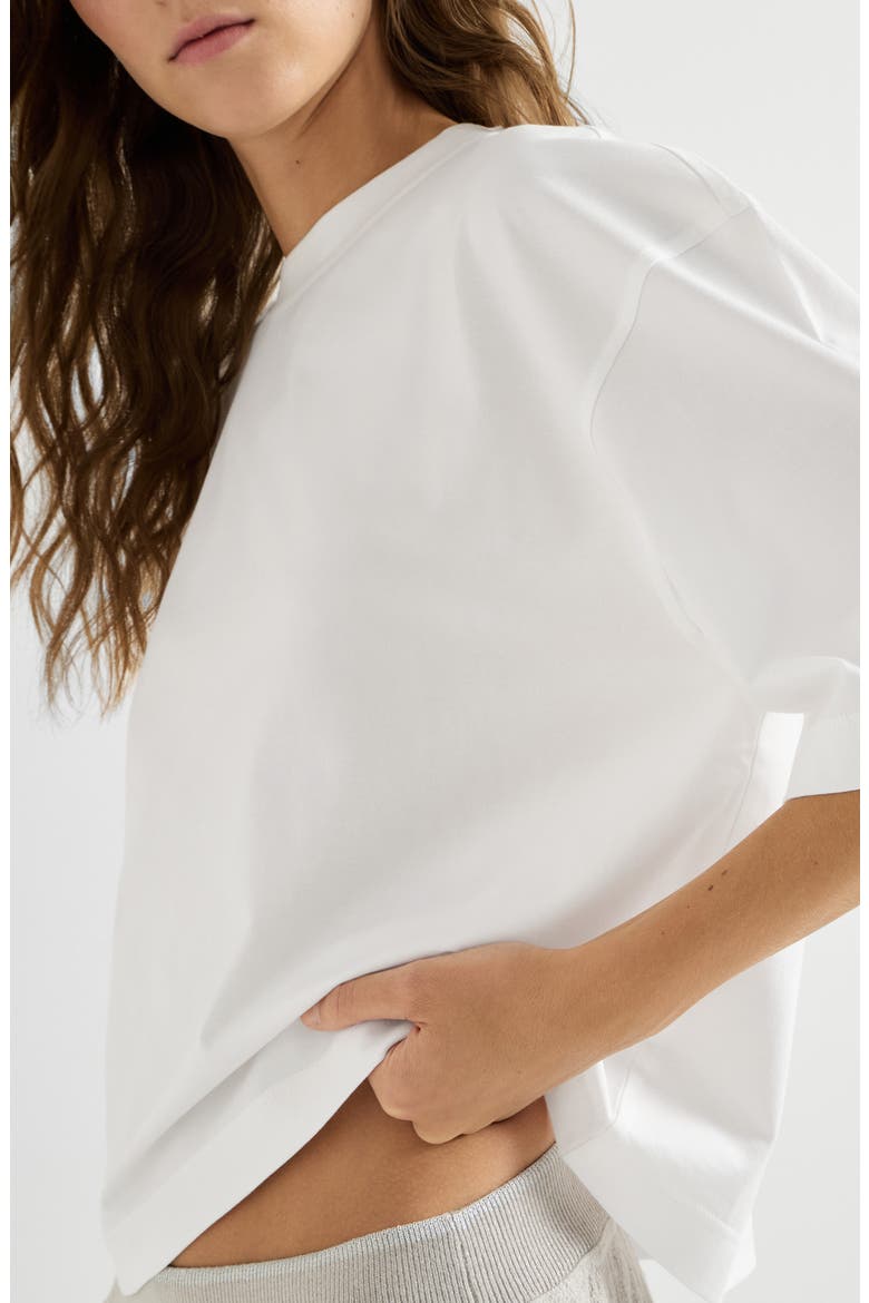 Cotton jersey T-shirt, Alternate, color, White