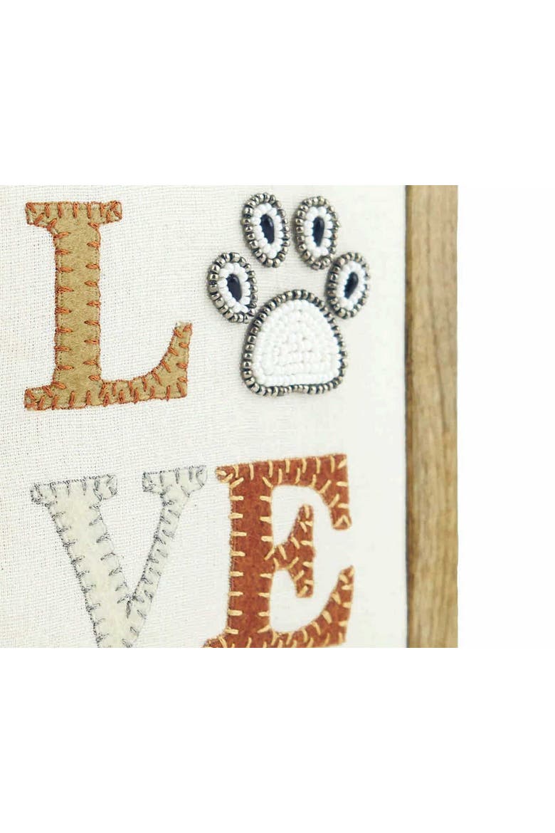 Embellished Paw Love Shelf Sitter Block, Alternate, color, Brown