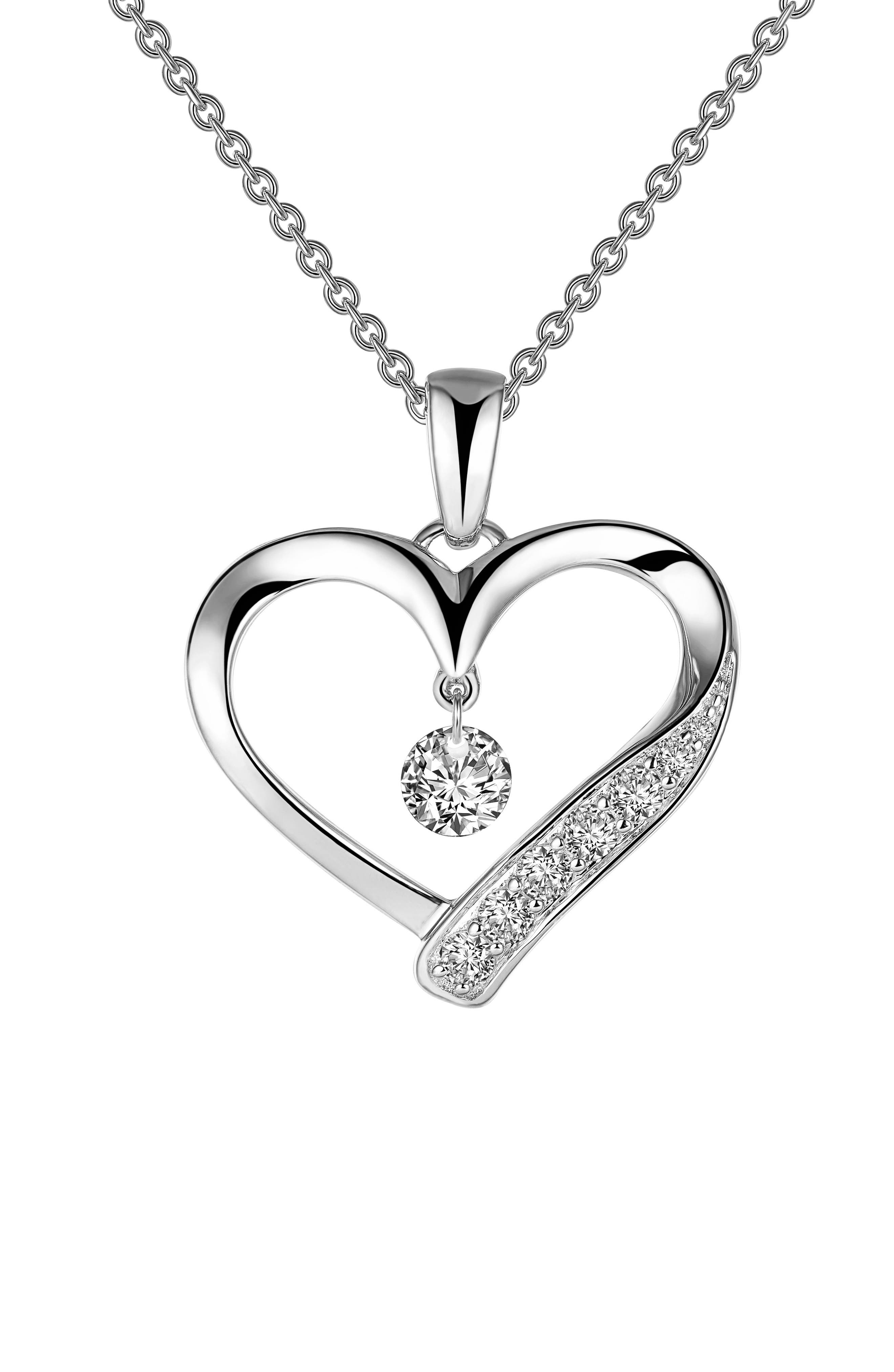 Lafonn Heart Orbital Pendant Necklace