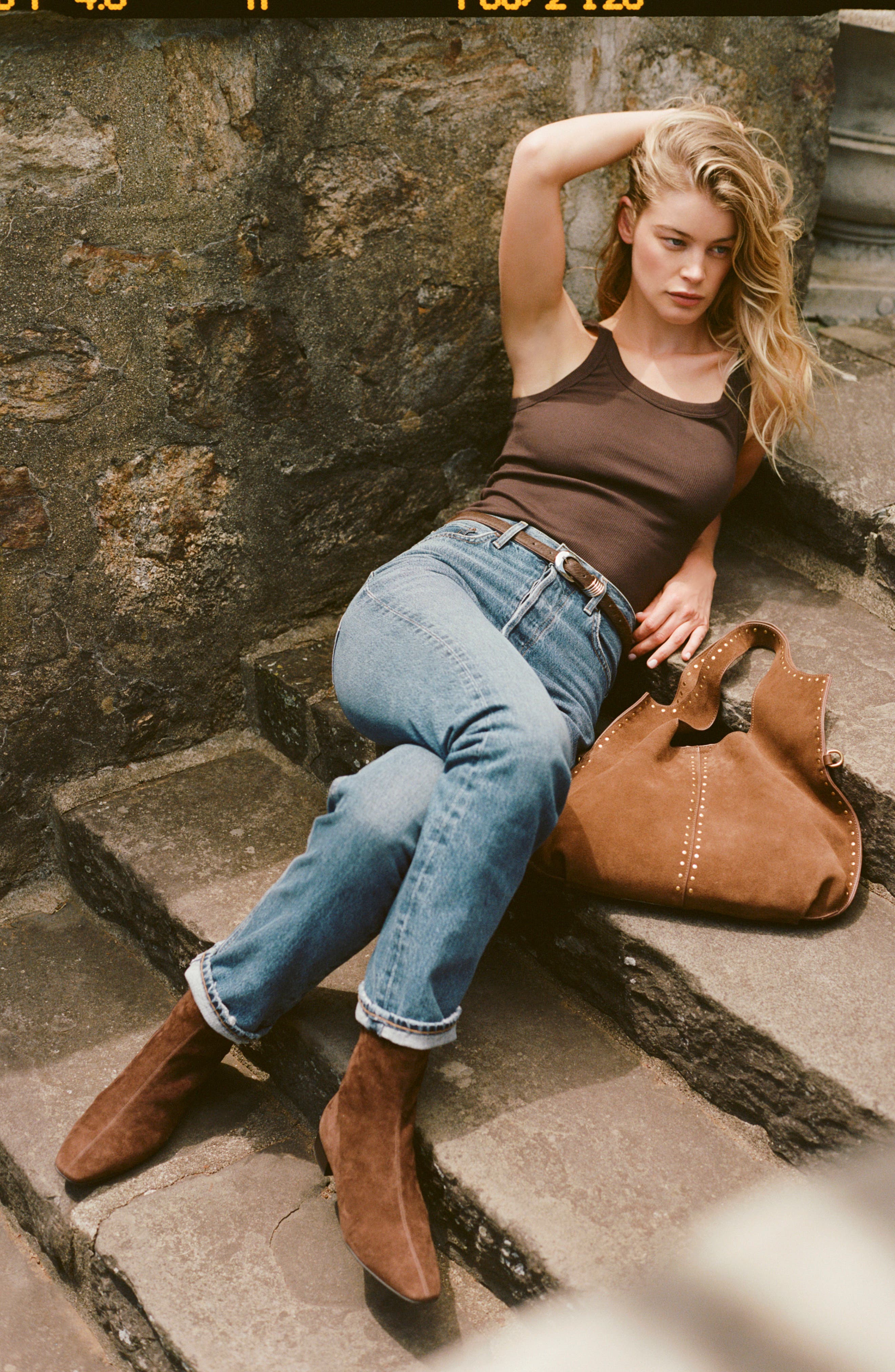 Sonora Suede Hobo, Alternate, color, MID BROWN