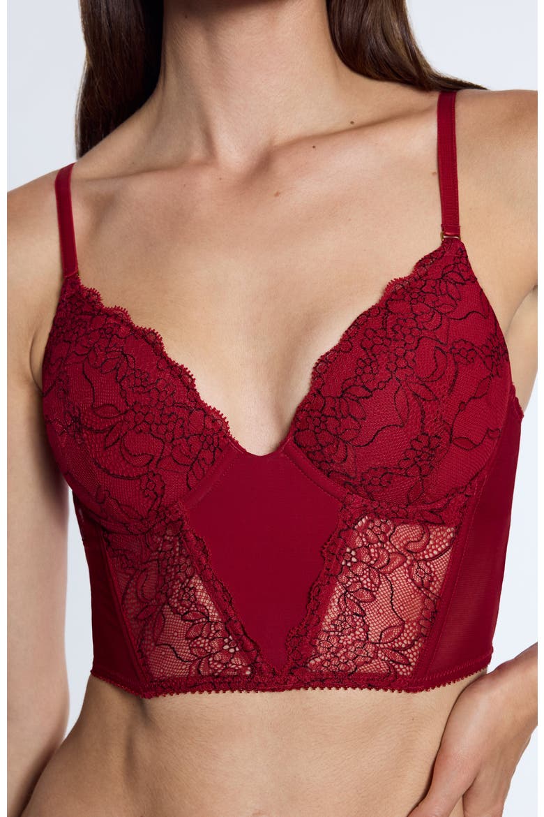 Lace Lift Up Corset Top, Main, color, Scarlet
