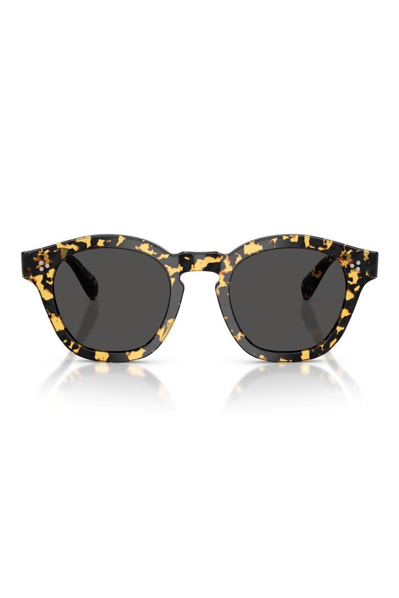 Boudreau La 48mm Round Sunglasses, Main, color, TOKYO TORTOISE / GREY