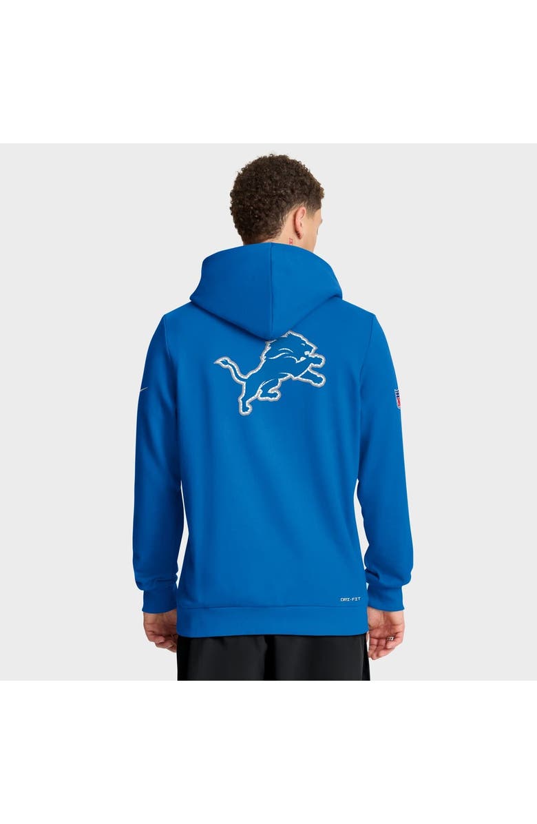 Nike Men's Nike Blue Detroit Lions Sideline Standard Issue Utility Player Dri-FIT Full-Zip Hoodie, Alternate, color, Blue