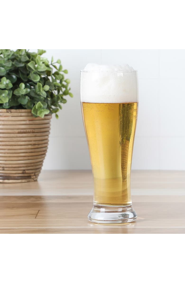 Gibson Home Callum 8 Piece 15.6 Ounce Tall Pub Glass Set in Clear, Alternate, color, Clear