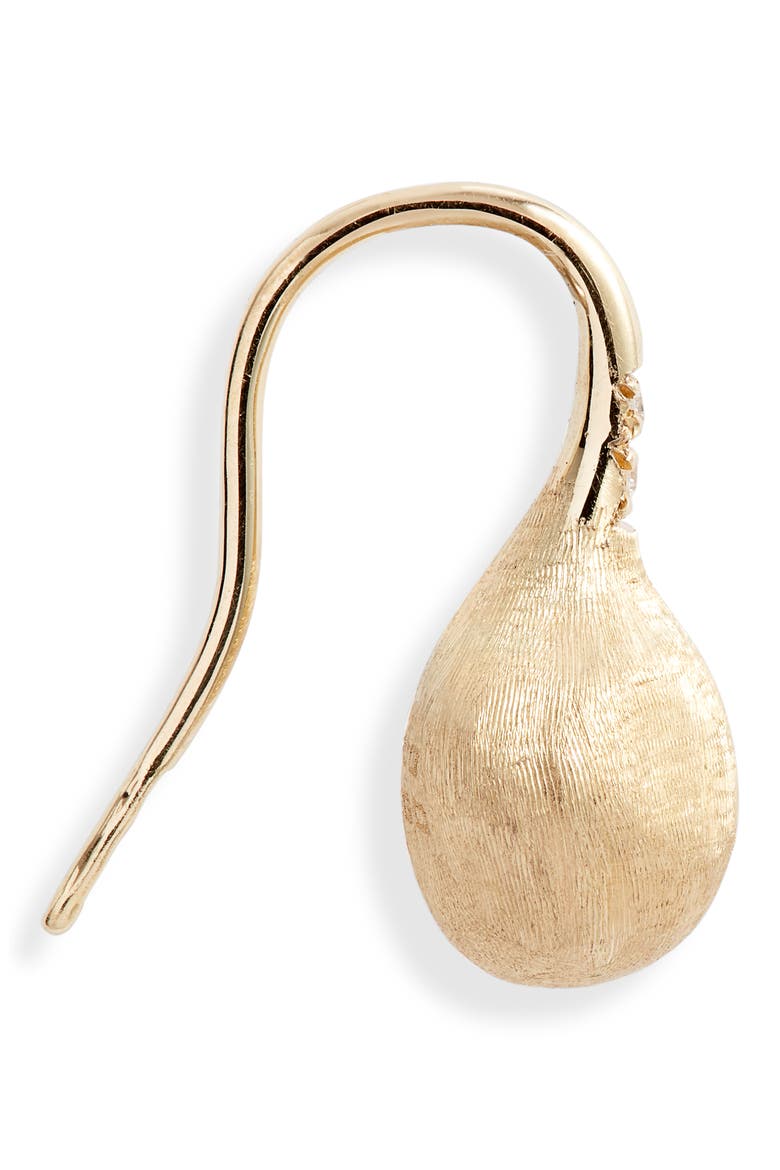 Africa Pavé Diamond Drop Earrings, Alternate, color, YELLOW GOLD