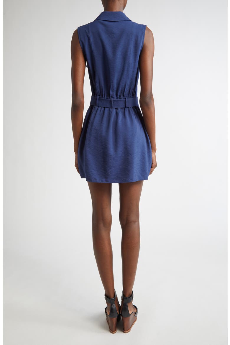 Kaira Belted Sleeveless Minidress, Alternate, color, SPRING NAVY