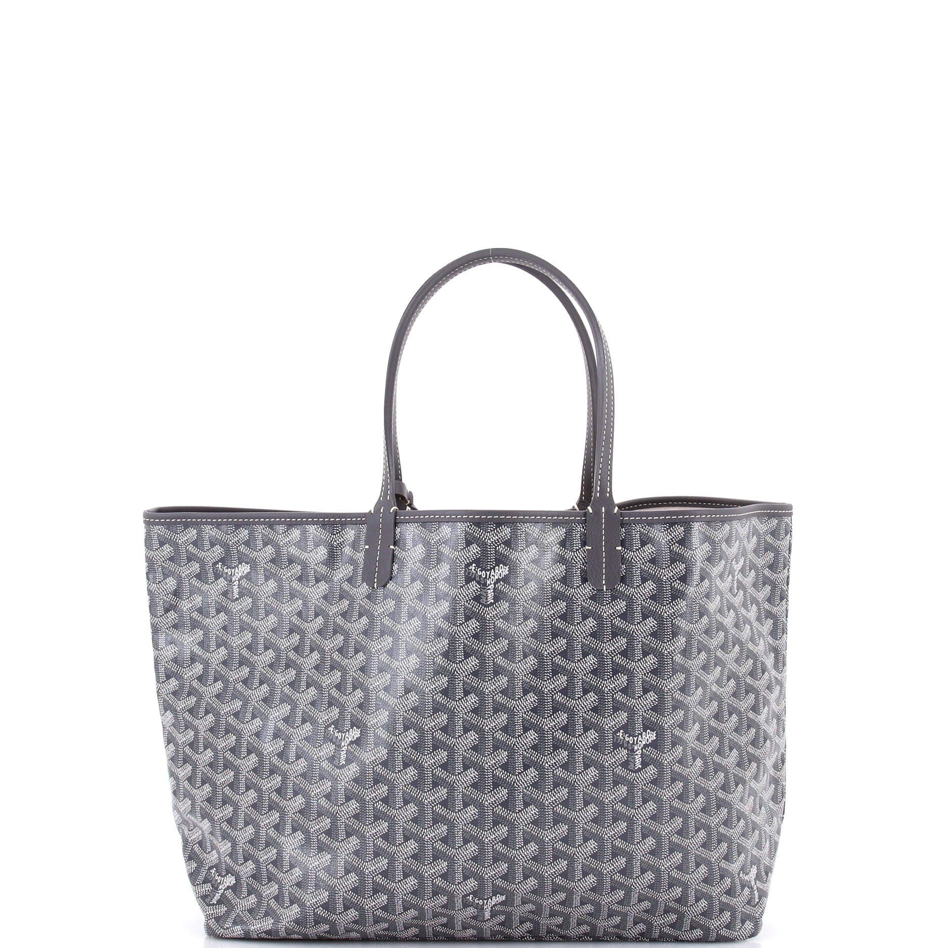 Pre-Owned Goyard Saint Louis Tote Coated Canvas PM, Main, color, Gray