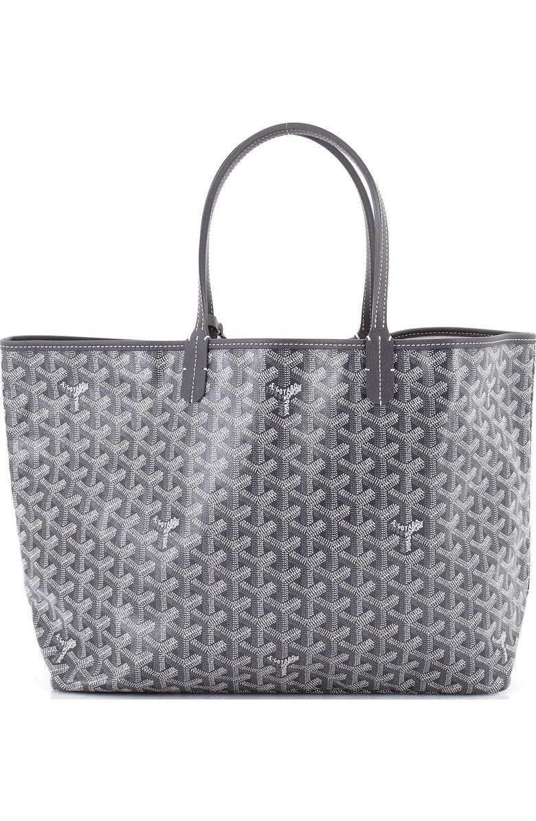 Pre-Owned Goyard Saint Louis Tote Coated Canvas PM, Main, color, Gray