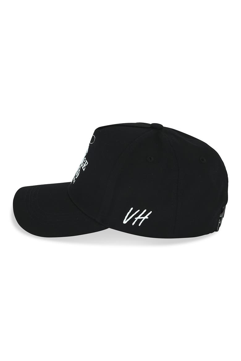 Embroidered Baseball Cap, Alternate, color, BLACK/ WHITE