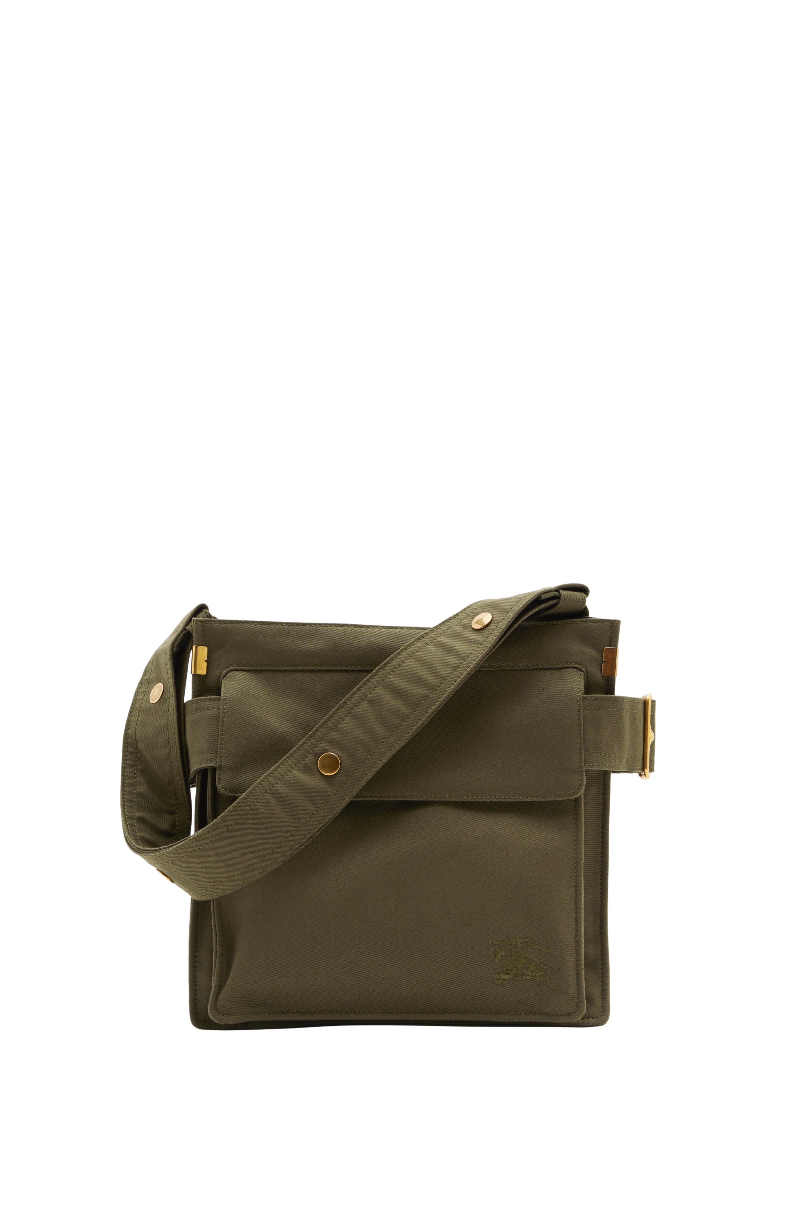 Burberry Small Trench Tote, Main, color, Military