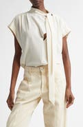 Isabel Marant Selene Asymmetric Tie Neck Top