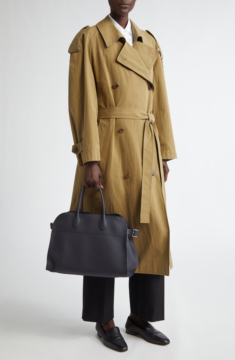 The Row Denver Double Breasted Cotton Trench Coat, Alternate, color,