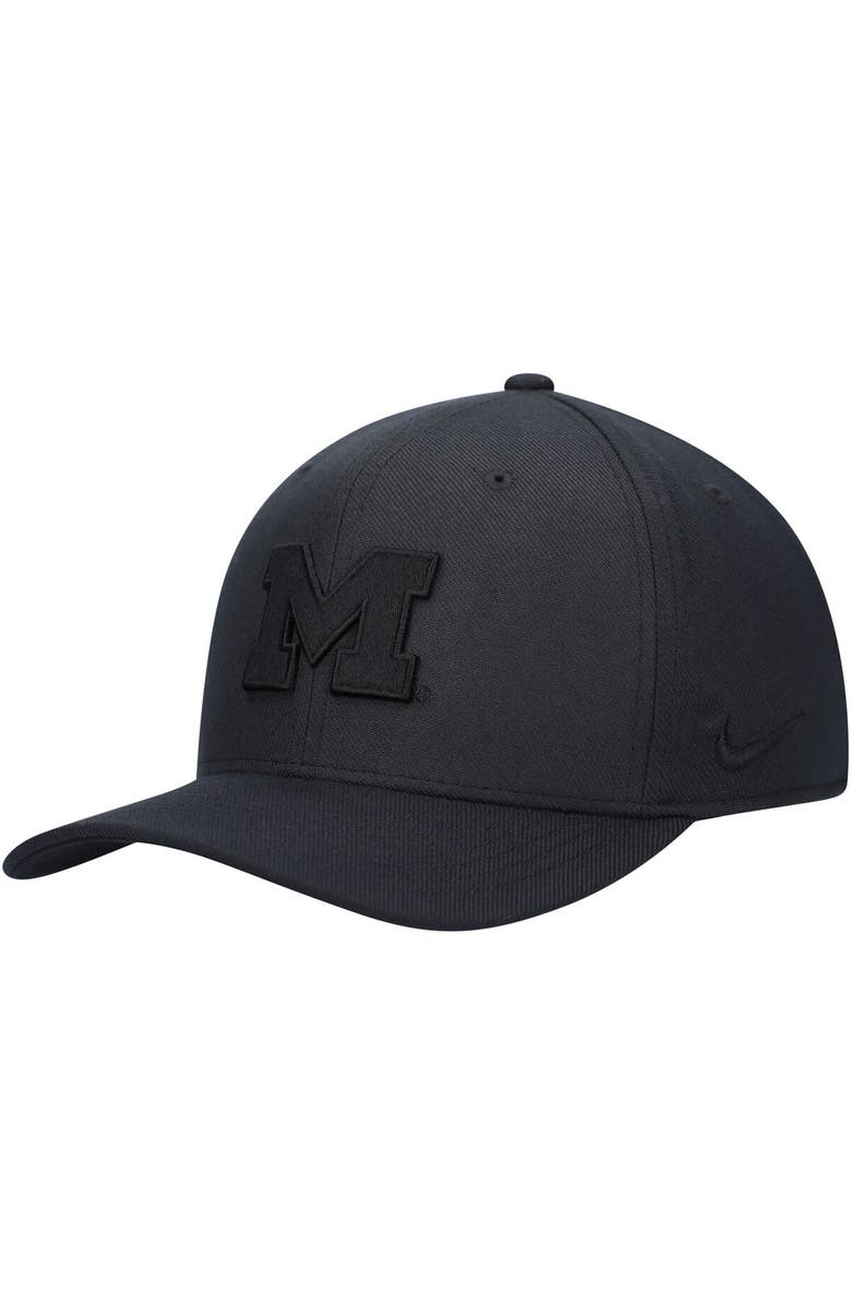 Nike Men's Nike Michigan Wolverines Triple Black Classic99 Performance Flex Hat, Main, color, 
