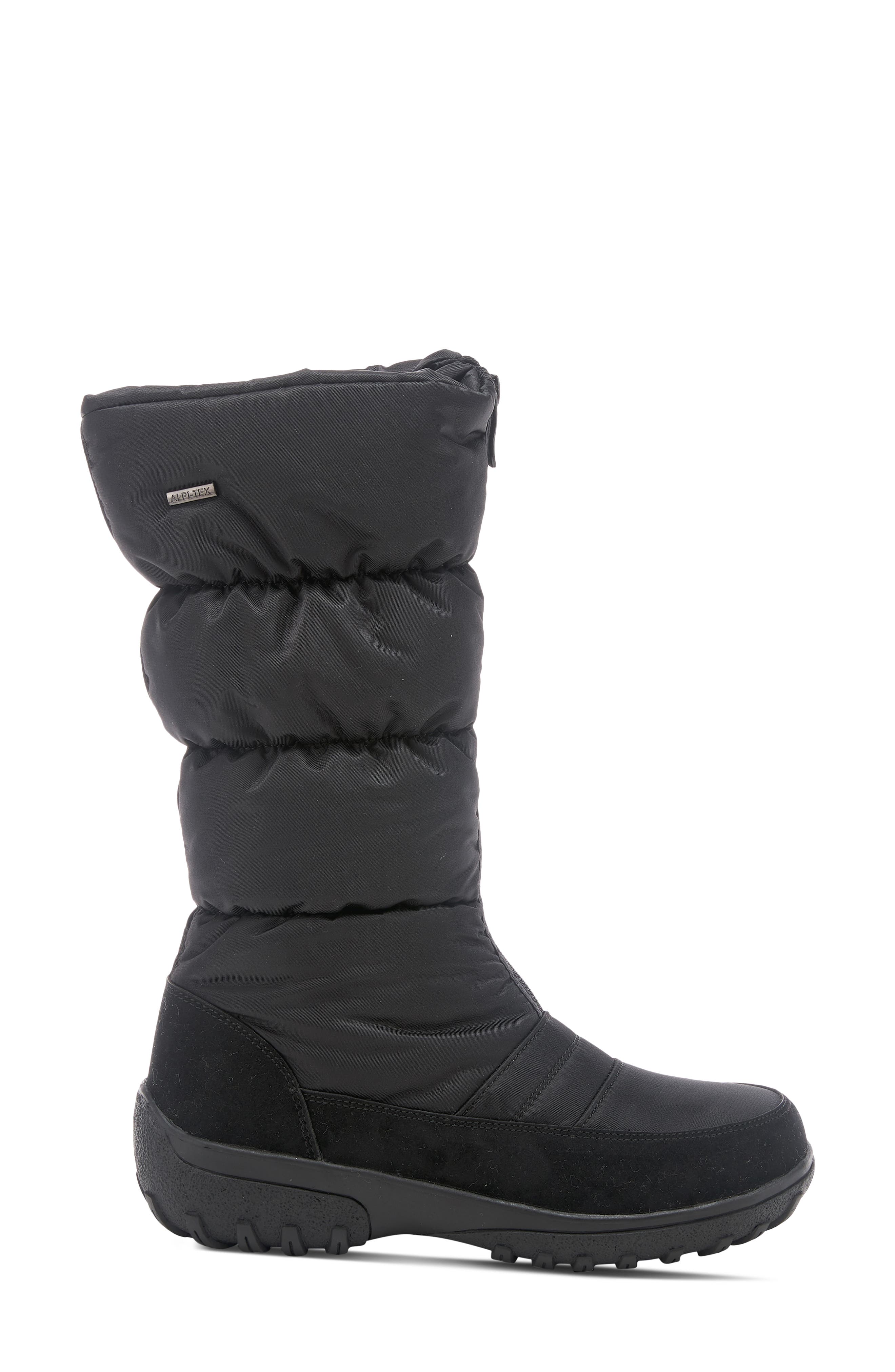 Flexus by Spring Step Asheville Waterproof Faux Shearling Lined Quilted Boot, Main, color, 