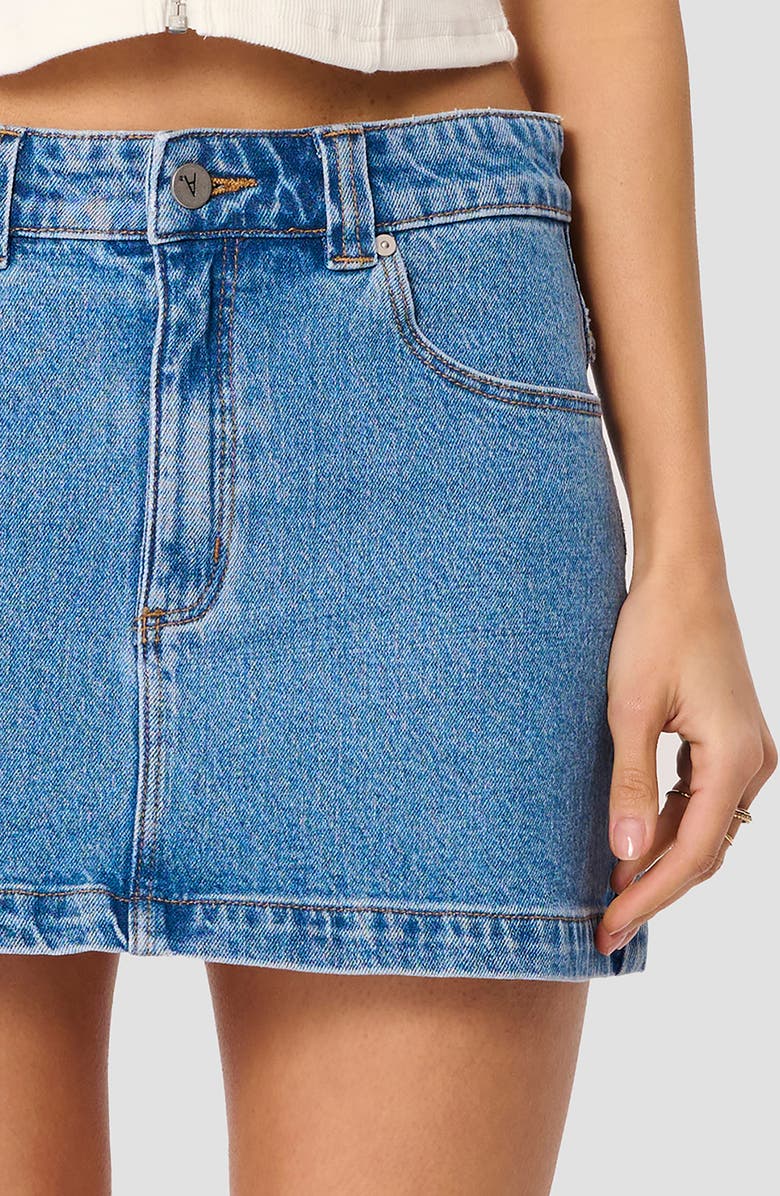 ABRAND Jody A-Line Denim Skirt, Alternate, color, Debbie